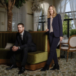 Joy Desseigne-Barrière et son frère Alexandre Barrière dans les salons de l'hôtel Hermitage de La Baule