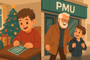 Gratter un ticket FDJ à Noël ou effectuer un pari hippique avec son grand-père, une tradition française