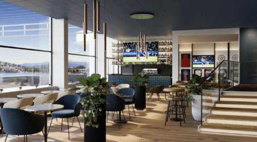 Le futu Bar des Sports permettra aux clients du casino de profiter d'une vue panomarique sur le lac de Gérardmer. Crédit photo : JOA