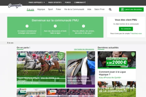 Lancée en 2011, la Communauté PMU permet à l'opérateur d'échanger en direct avec ses clients tout en leur offrant un espace d'échange sur le turf, le pari sportif et le poker.