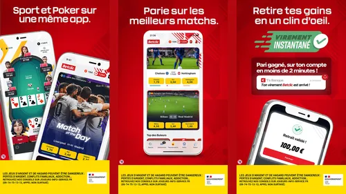 Application Betclic réunissant paris sportifs et poker