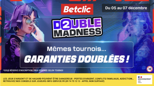 Après s'être focalisé sur l'offre Spin & Rush, l'opérateur développe petit à petit une offre Poker complète avec notamment une offre de tournois qui s'étoffe comme récemment avec le Double Madness qui rassemble plusieurs milliers de joueurs.