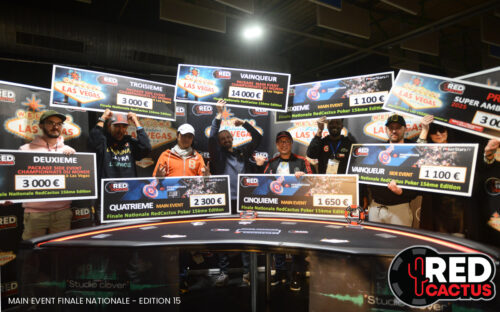 Au cours de la finale, plus de 30 000 euros de dotation online et live ont été offert aux joueurs dont trois packages pour Las Vegas. Voici l'une des promesses fortes depuis 15 ans de RedCactus. Une promesse de gain qui place aussi RedCactus comme un partenaire de toute l'industrie du poker.