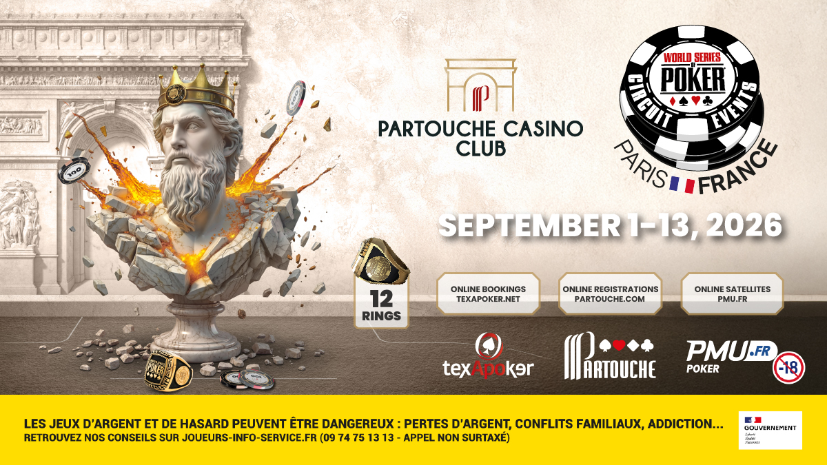 WSOP Circuit Paris 2026 au Partouche Casino Club